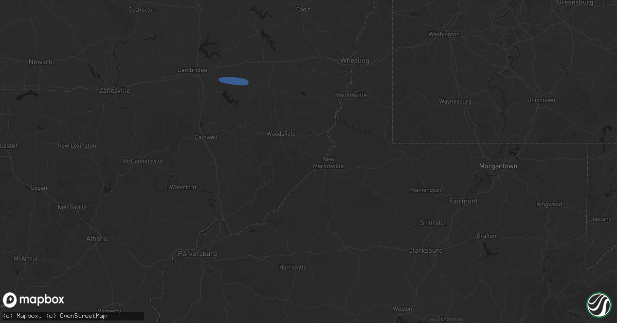 Hail map in Sardis, OH on June 11, 2026