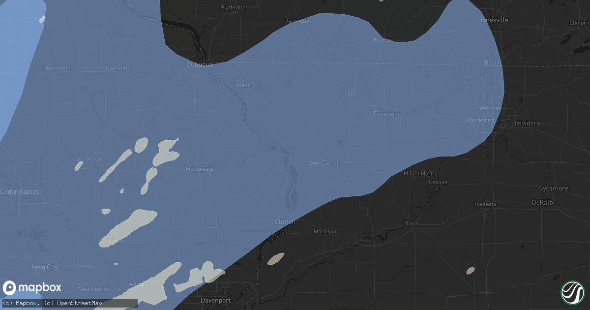 Hail map in Savanna, IL on June 11, 2026