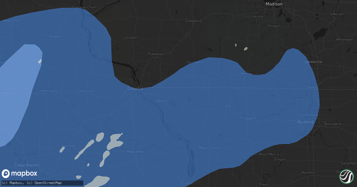 Hail map in Scales Mound, IL on June 11, 2026
