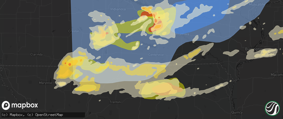 Hail map in Seymour, IA on June 11, 2026