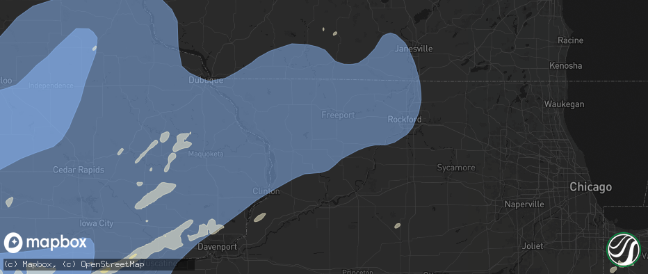 Hail map in Shannon, IL on June 11, 2026