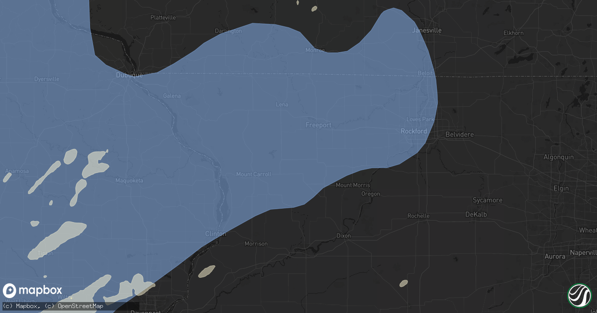 Hail map in Shannon, IL on June 11, 2026