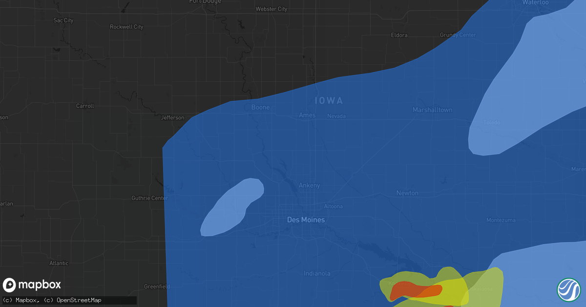 Hail map in Sheldahl, IA on June 11, 2026