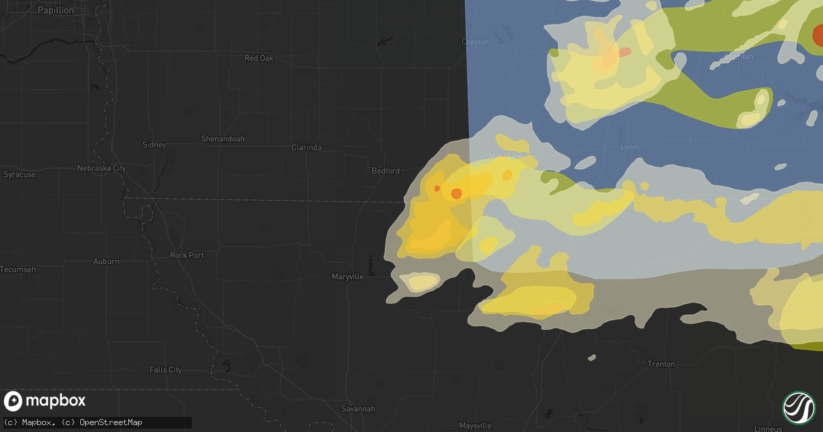 Hail map in Sheridan, MO on June 11, 2026