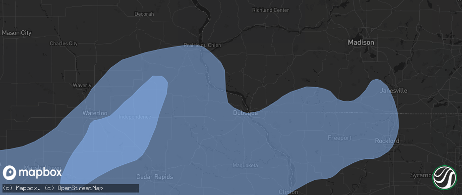 Hail map in Sherrill, IA on June 11, 2026