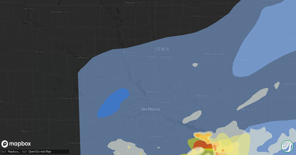Hail map in Slater, IA on June 11, 2026