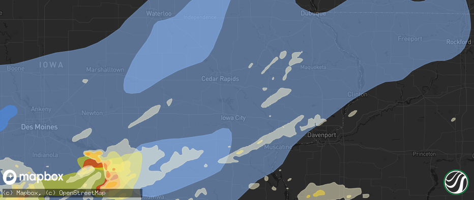 Hail map in Solon, IA on June 11, 2026