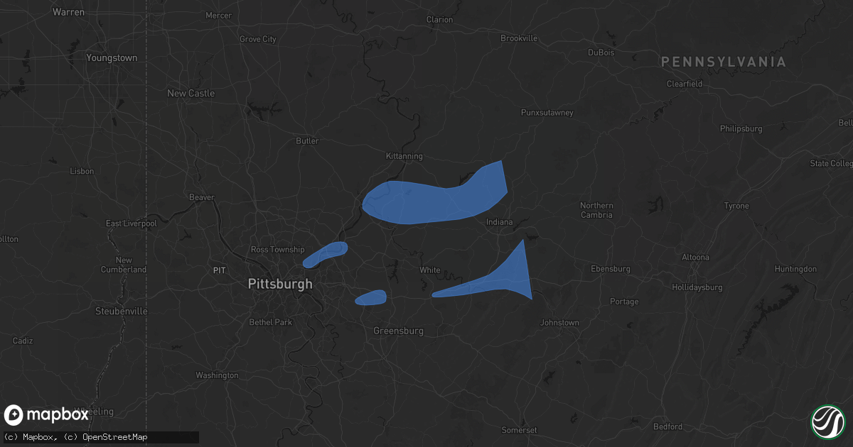 Hail map in Spring Church, PA on June 11, 2026