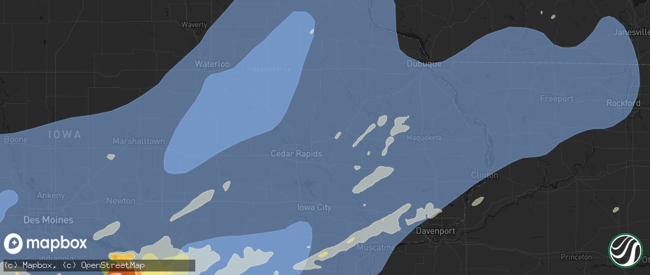 Hail map in Springville, IA on June 11, 2026