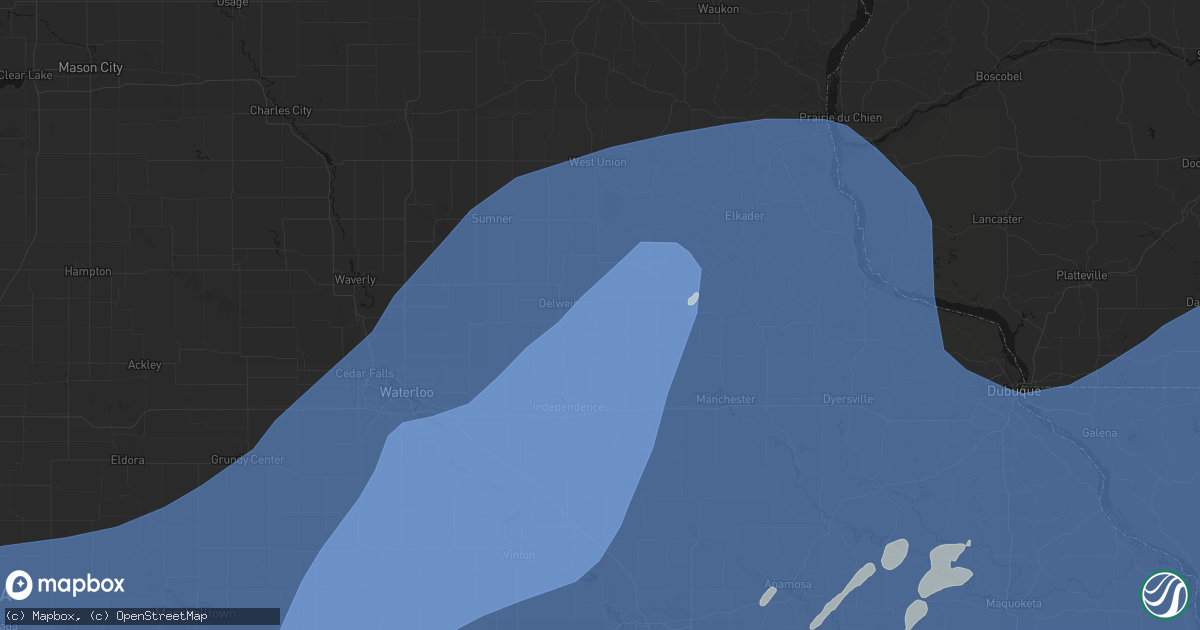 Hail map in Stanley, IA on June 11, 2026