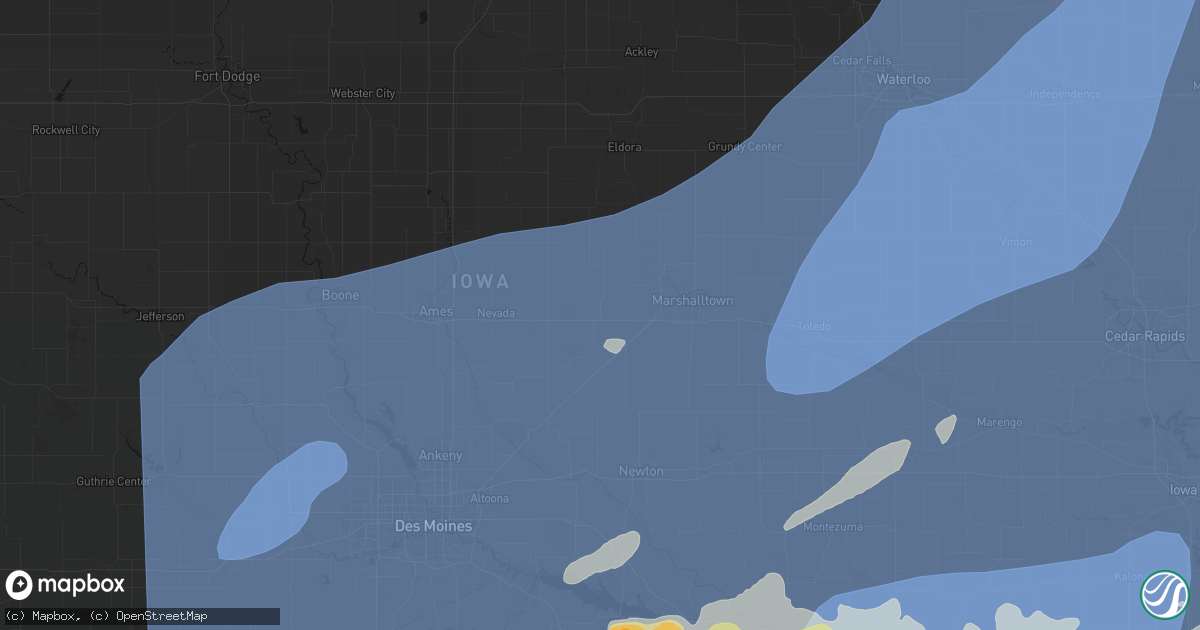Hail map in State Center, IA on June 11, 2026