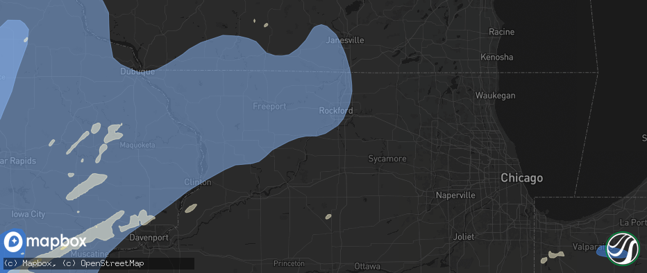 Hail map in Stillman Valley, IL on June 11, 2026