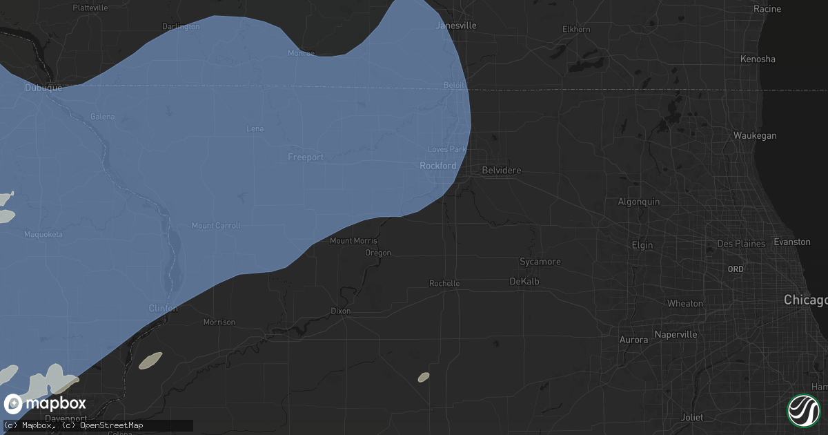Hail map in Stillman Valley, IL on June 11, 2026
