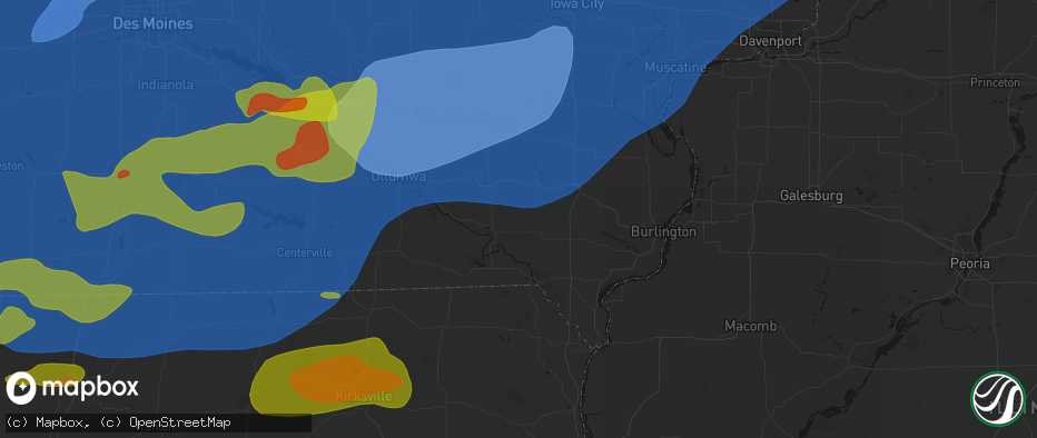 Hail map in Stockport, IA on June 11, 2026
