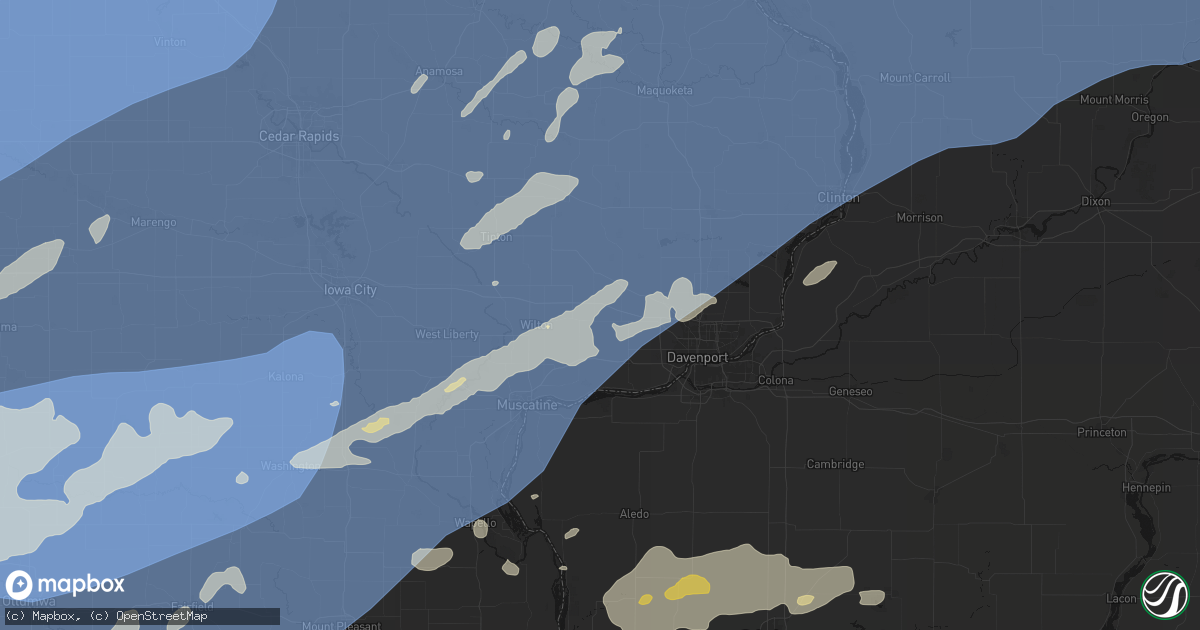 Hail map in Stockton, IA on June 11, 2026