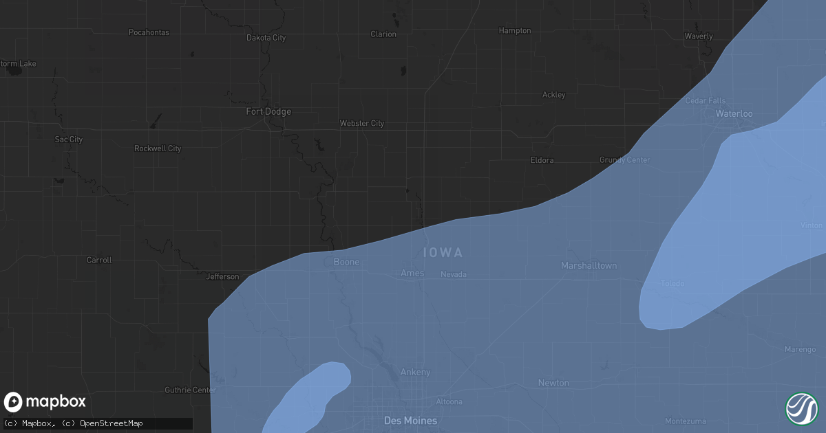 Hail map in Story City, IA on June 11, 2026