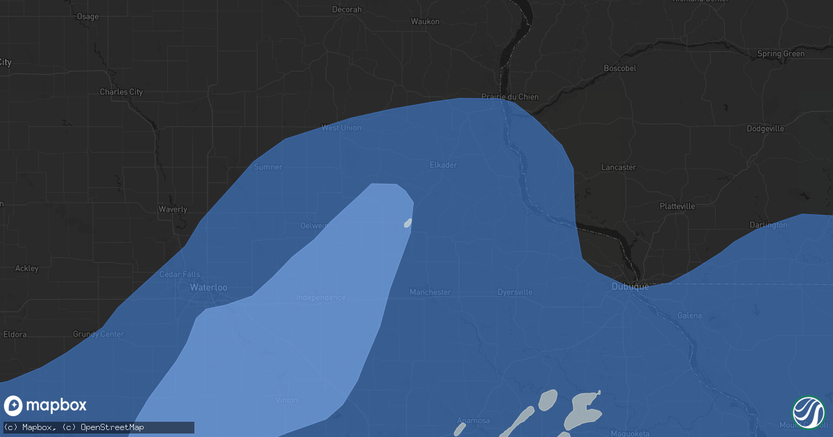 Hail map in Strawberry Point, IA on June 11, 2026