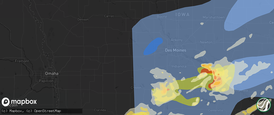 Hail map in Stuart, IA on June 11, 2026