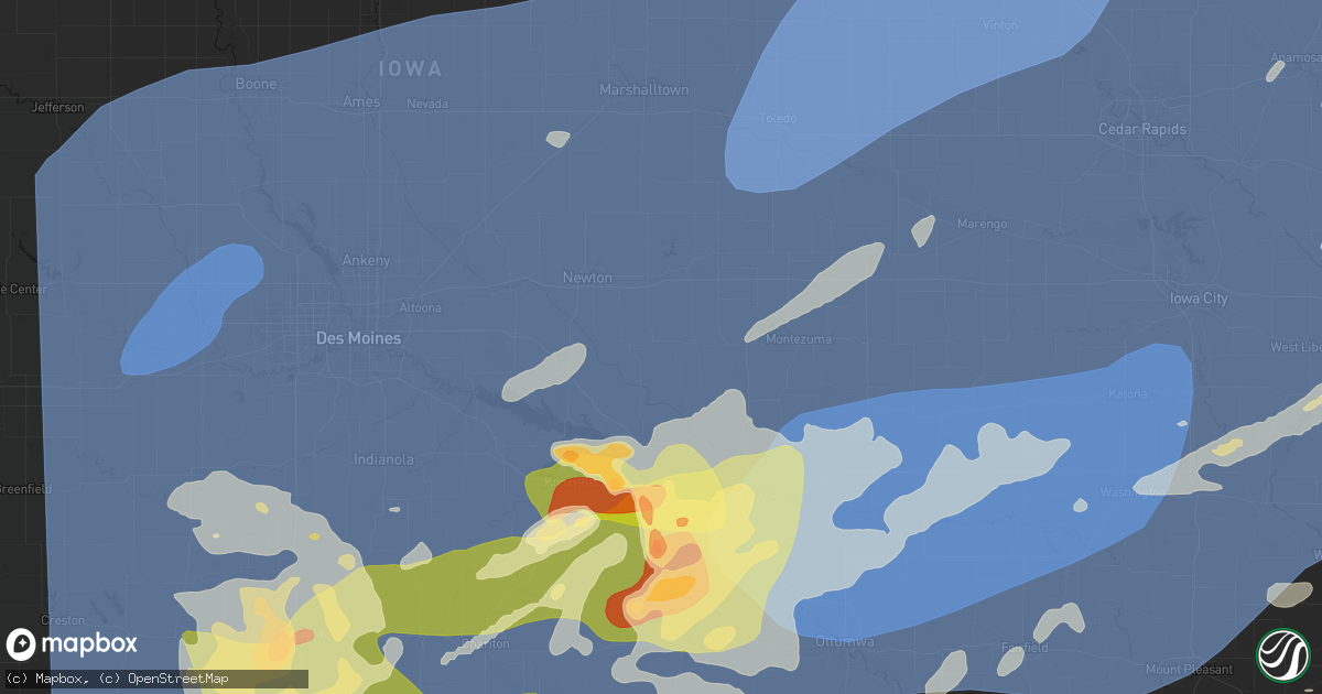 Hail map in Sully, IA on June 11, 2026