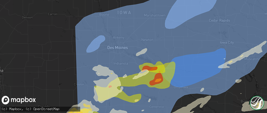 Hail map in Swan, IA on June 11, 2026