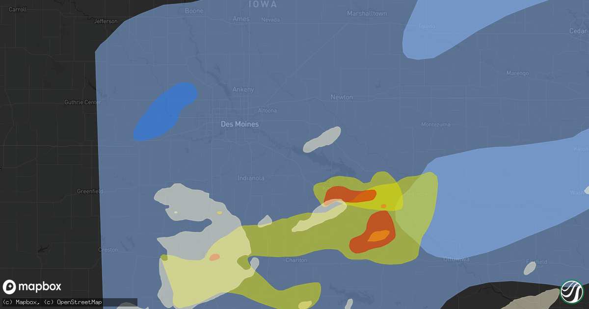 Hail map in Swan, IA on June 11, 2026