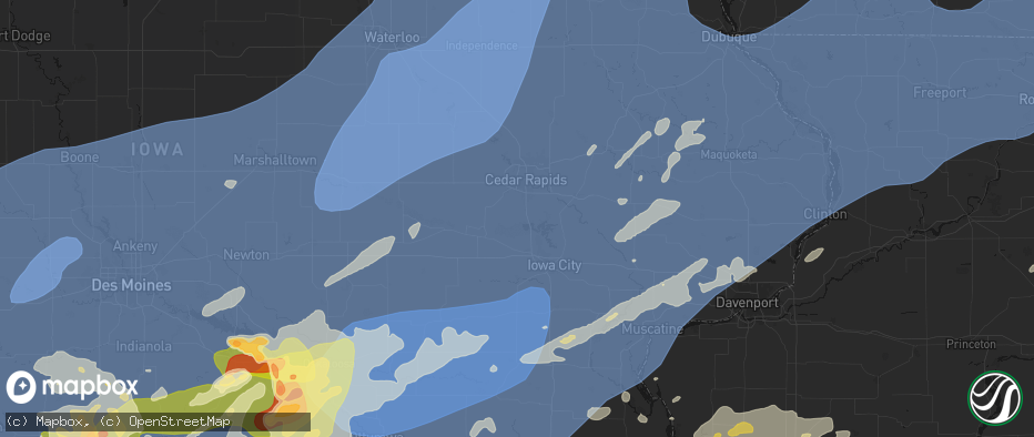 Hail map in Swisher, IA on June 11, 2026