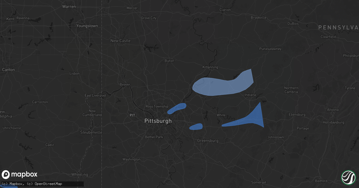 Hail map in Tarentum, PA on June 11, 2026
