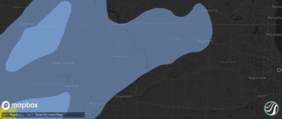Hail map in Teeds Grove, IA on June 11, 2026