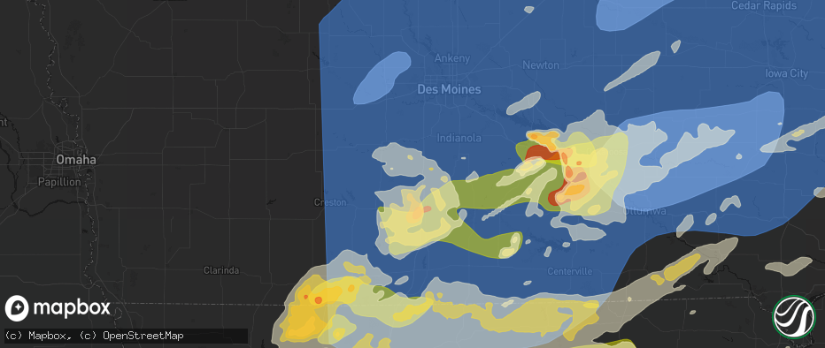 Hail map in Truro, IA on June 11, 2026