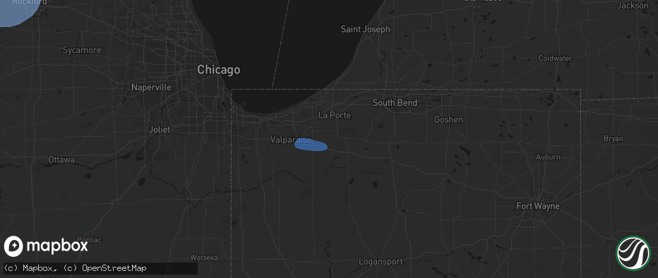 Hail map in Union Mills, IN on June 11, 2026