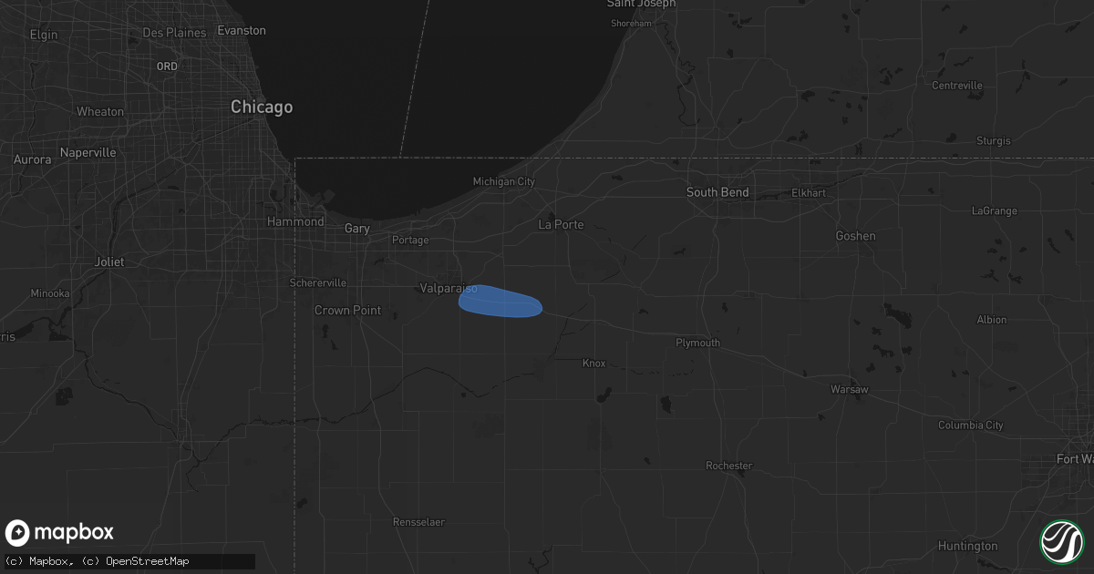 Hail map in Union Mills, IN on June 11, 2026