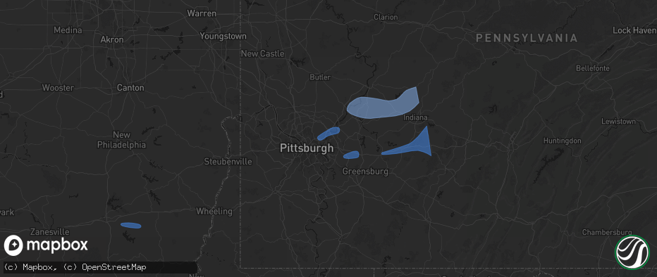 Hail map in Verona, PA on June 11, 2026