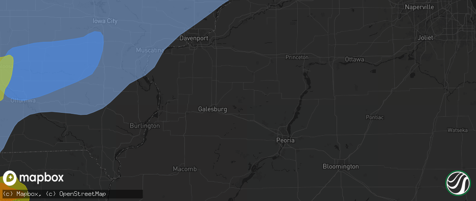 Hail map in Victoria, IL on June 11, 2026