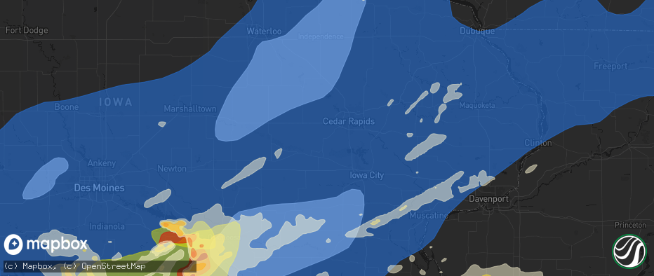 Hail map in Walford, IA on June 11, 2026