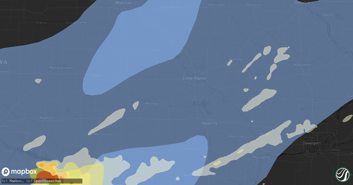 Hail map in Walford, IA on June 11, 2026