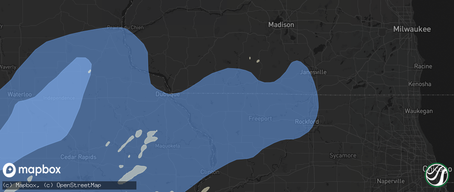 Hail map in Warren, IL on June 11, 2026
