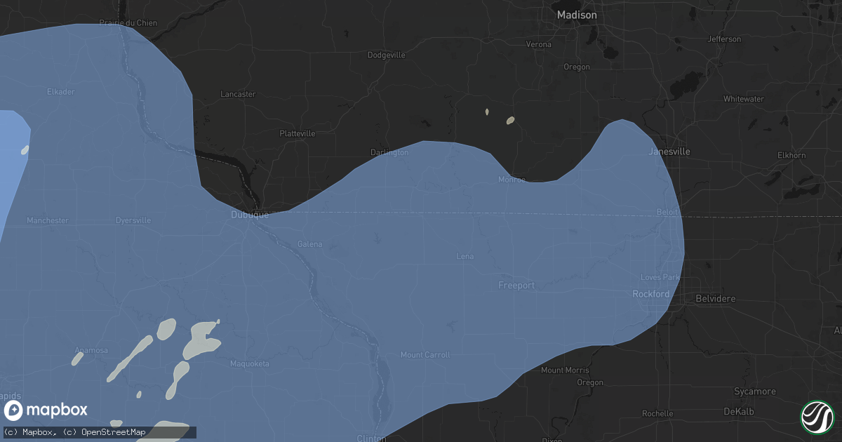 Hail map in Warren, IL on June 11, 2026