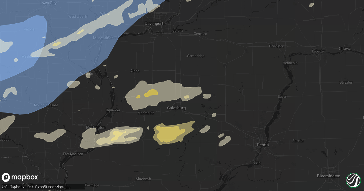 Hail map in Wataga, IL on June 11, 2026