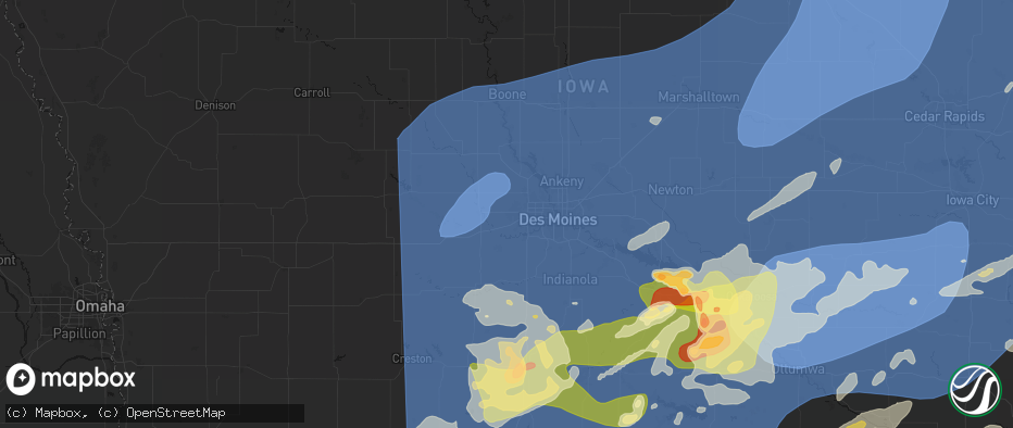 Hail map in Waukee, IA on June 11, 2026