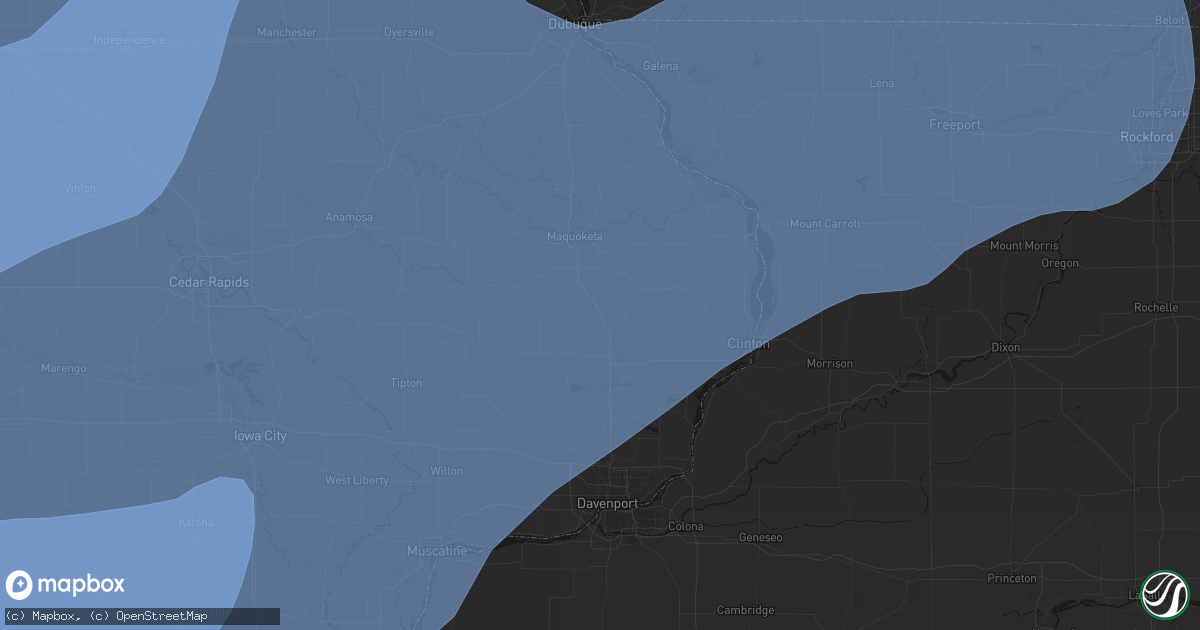 Hail map in Welton, IA on June 11, 2026