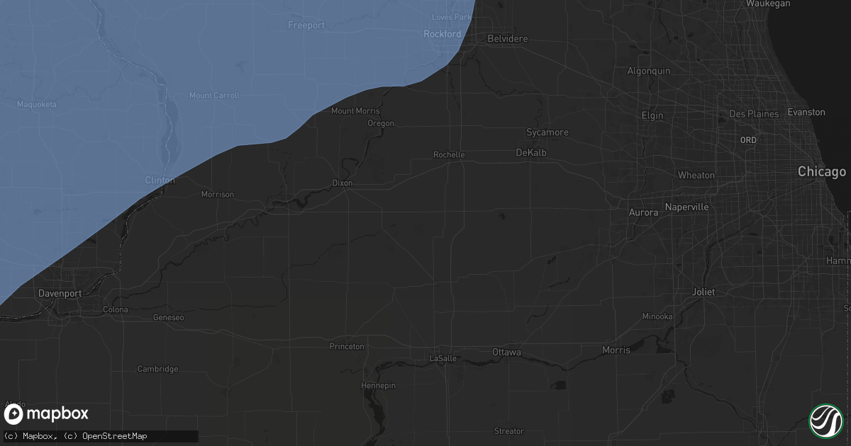 Hail map in West Brooklyn, IL on June 11, 2026