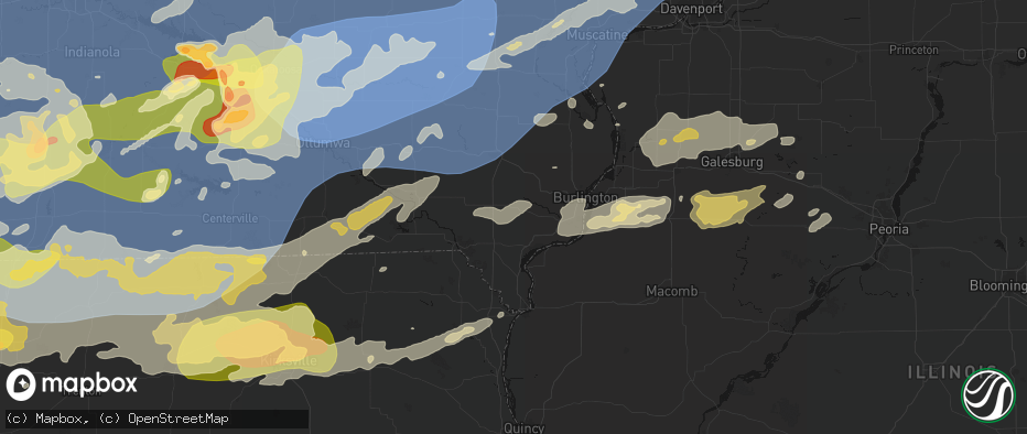 Hail map in West Point, IA on June 11, 2026