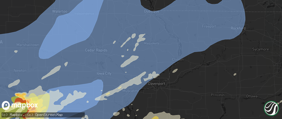 Hail map in Wheatland, IA on June 11, 2026