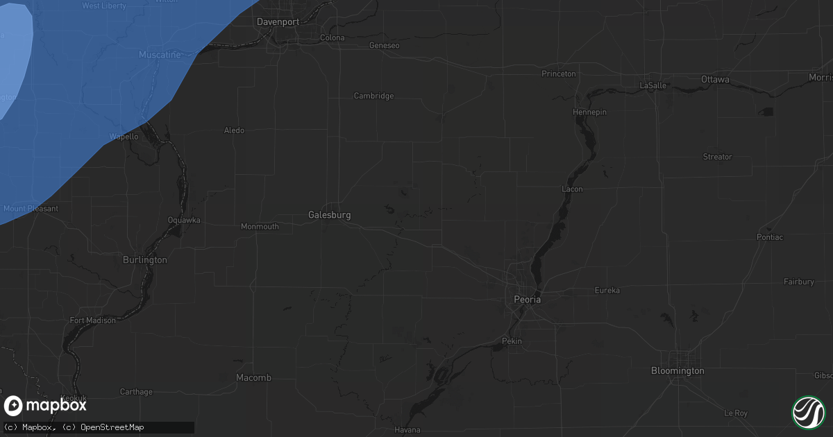 Hail map in Williamsfield, IL on June 11, 2026