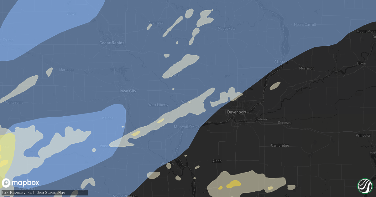 Hail map in Wilton, IA on June 11, 2026