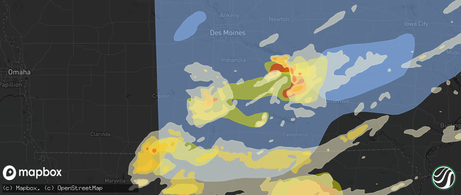 Hail map in Woodburn, IA on June 11, 2026