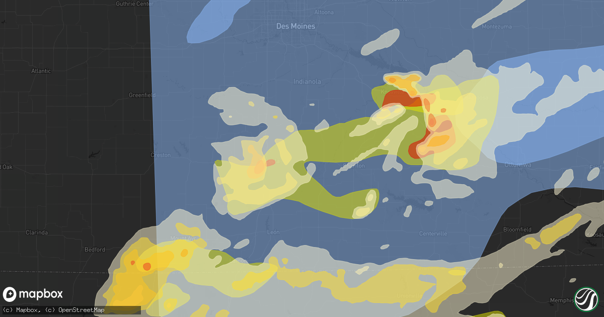 Hail map in Woodburn, IA on June 11, 2026