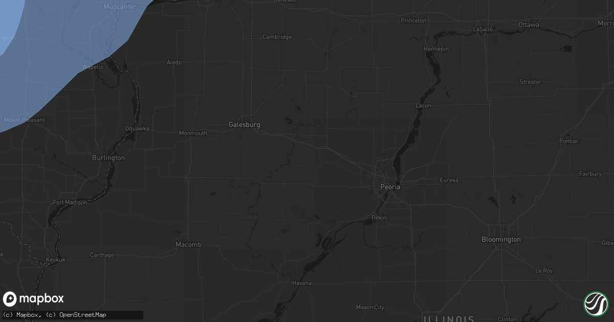 Hail map in Yates City, IL on June 11, 2026