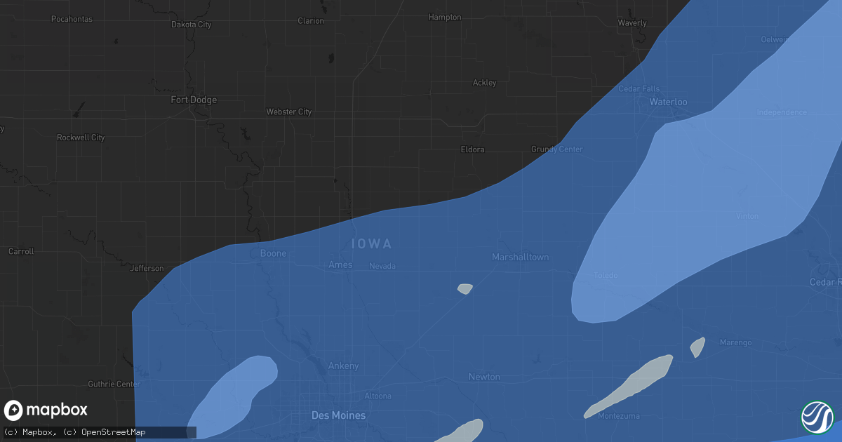 Hail map in Zearing, IA on June 11, 2026