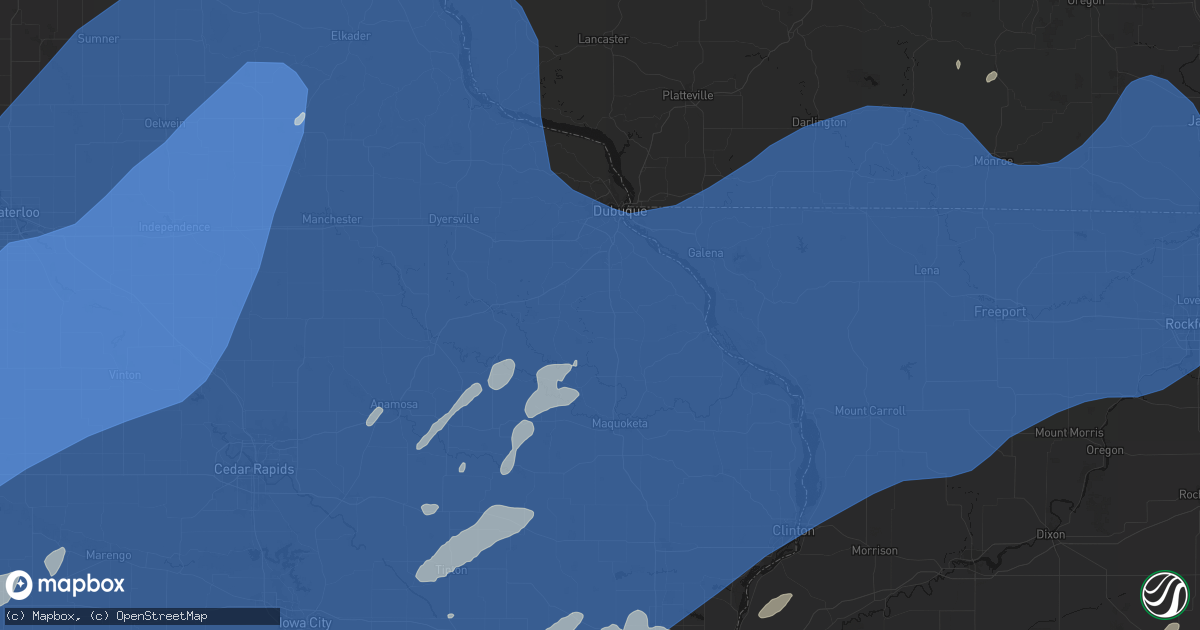 Hail map in Zwingle, IA on June 11, 2026